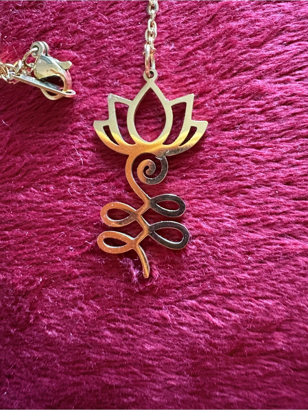 Gold Lotus Pendant Necklace - Elegant Women’s Jewelry
